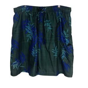 CB Sports Apparel Plaid Green Teal Board Shorts Size XL